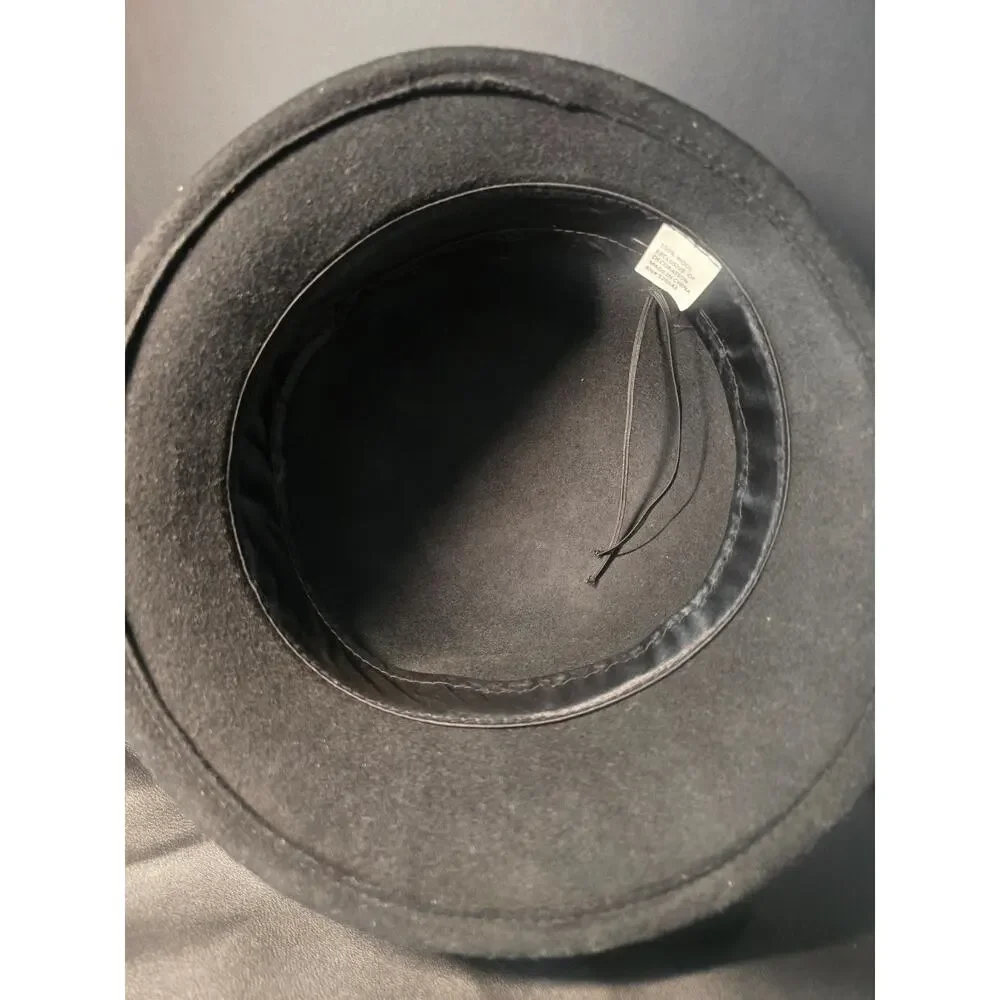 Ladies 1930 Style Brown Felt Bucket Hat w/2 Flowers 100% Wool